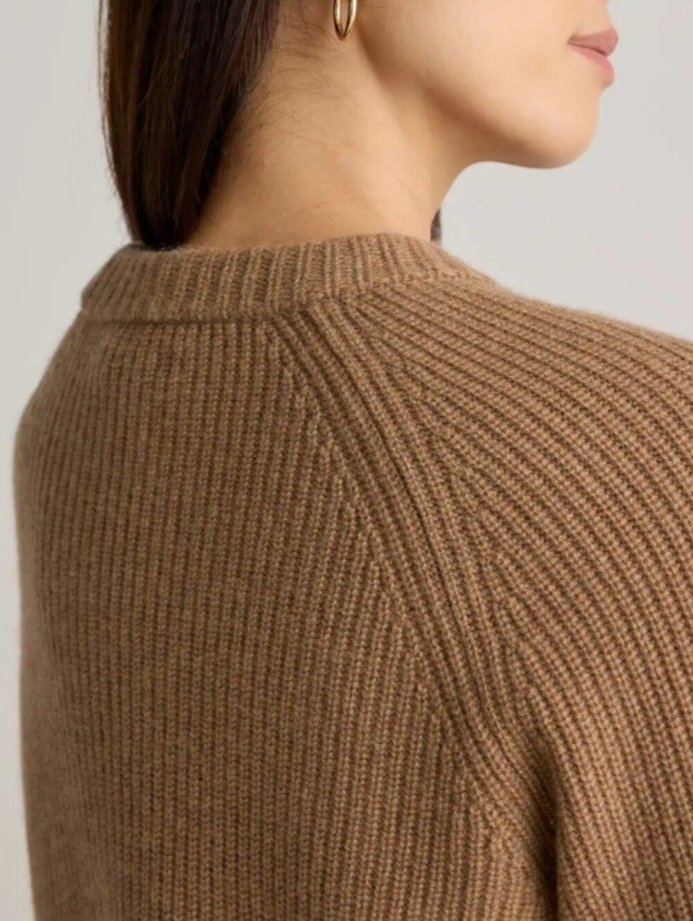 Quince Mongolian Cashmere Fisherman Crewneck Sweater - Picture 4 of 12